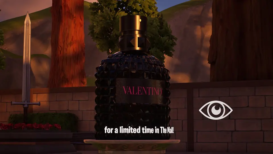 A Valentino Beauty video spot shown inside Murder Mystery